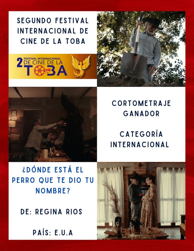 Cartel de «¿Dónde está el perro que te dio tu nombre?», cortometraje ganador, categoría internacional