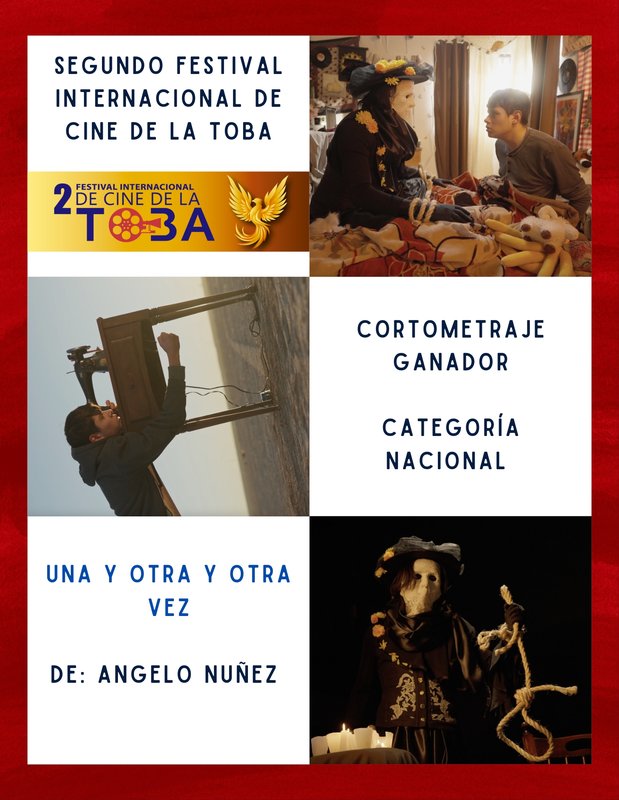 Cartel de «Una y otra y otra vez», cortometraje ganador, categoría nacional